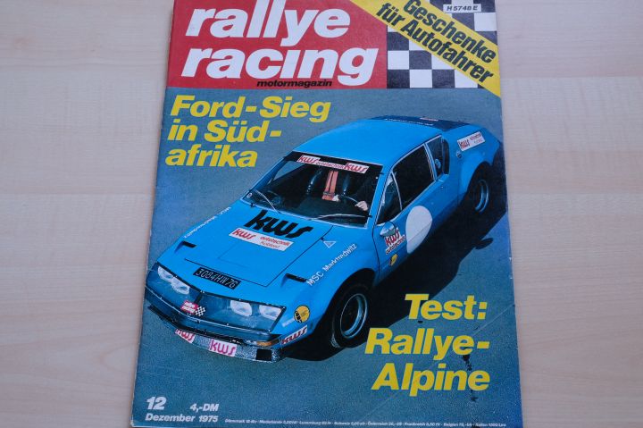 Deckblatt Rallye Racing (12/1975)